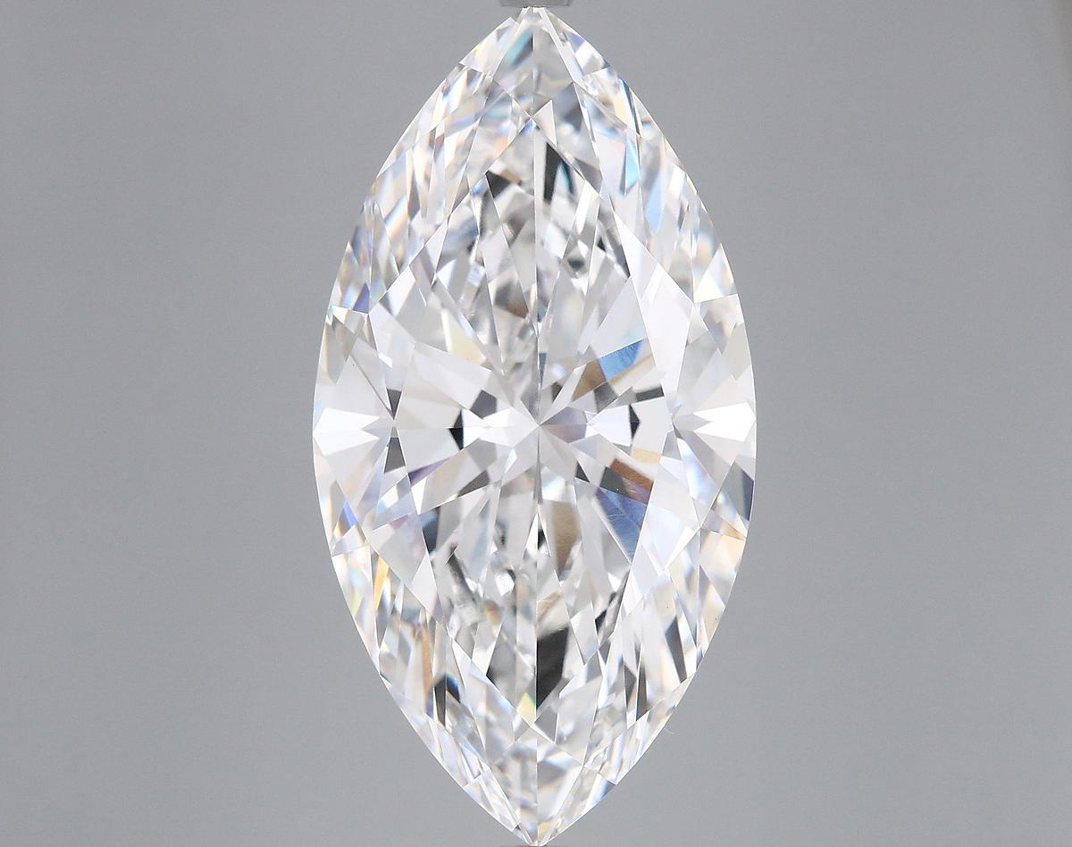 10.06 Carat Marquise Shaped, Ideal Cut, F Color, VVS2 Clarity, IGI Certified Lab Grown Diamond