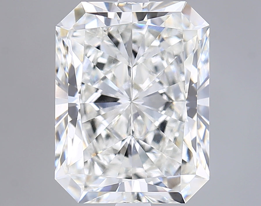 5.02 Carat Radiant Shaped, Ideal Cut, F Color, VVS1 Clarity, IGI Certified Lab Grown Diamond