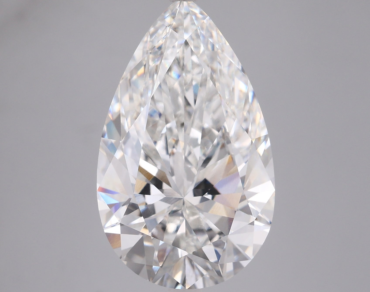 8.03 Carat Pear Shaped, Ideal Cut, E Color, VVS2 Clarity, IGI Certified Lab Grown Diamond