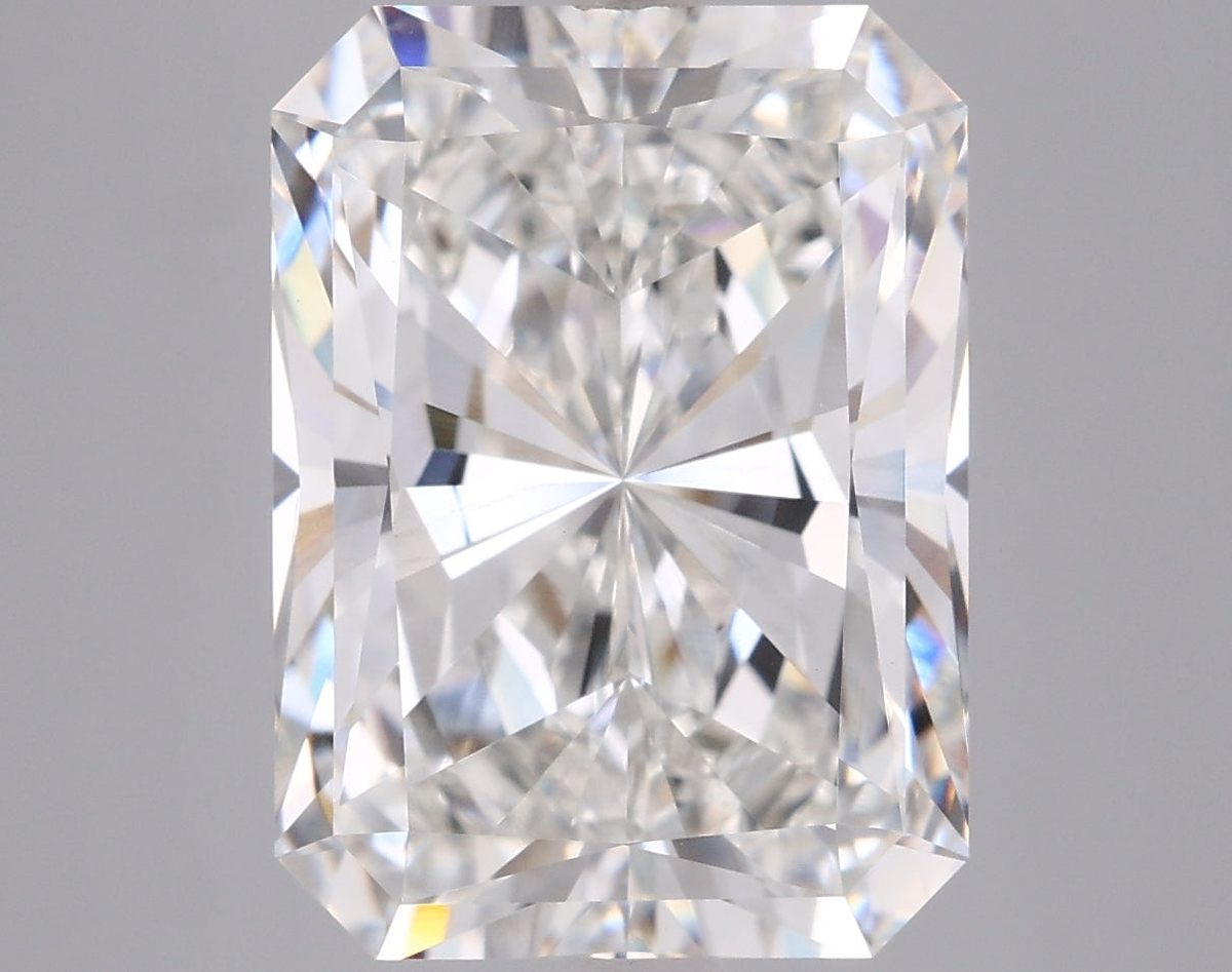 6.05 Carat Radiant Shaped, Ideal Cut, F Color, VS1 Clarity, IGI Certified Lab Grown Diamond