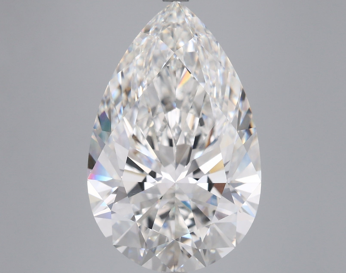10.04 Carat Pear Shaped, Ideal Cut, E Color, VVS2 Clarity, IGI Certified Lab Grown Diamond