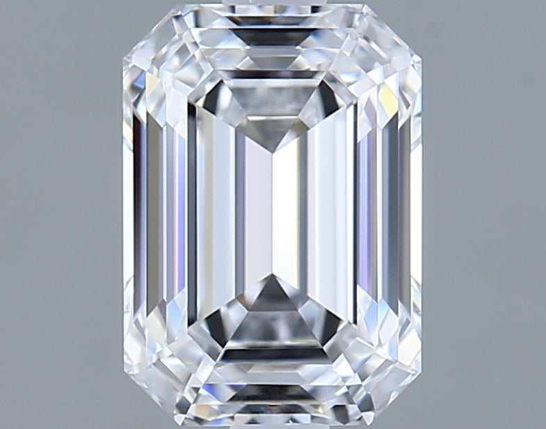 1.58 Carat Emerald Shaped, Ideal Cut, D Color, VVS1 Clarity, IGI Certified Lab Grown Diamond
