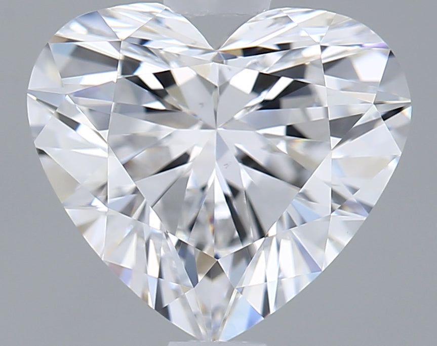 1.58 Carat Heart Shaped, Ideal Cut, D Color, VS1 Clarity, IGI Certified Lab Grown Diamond