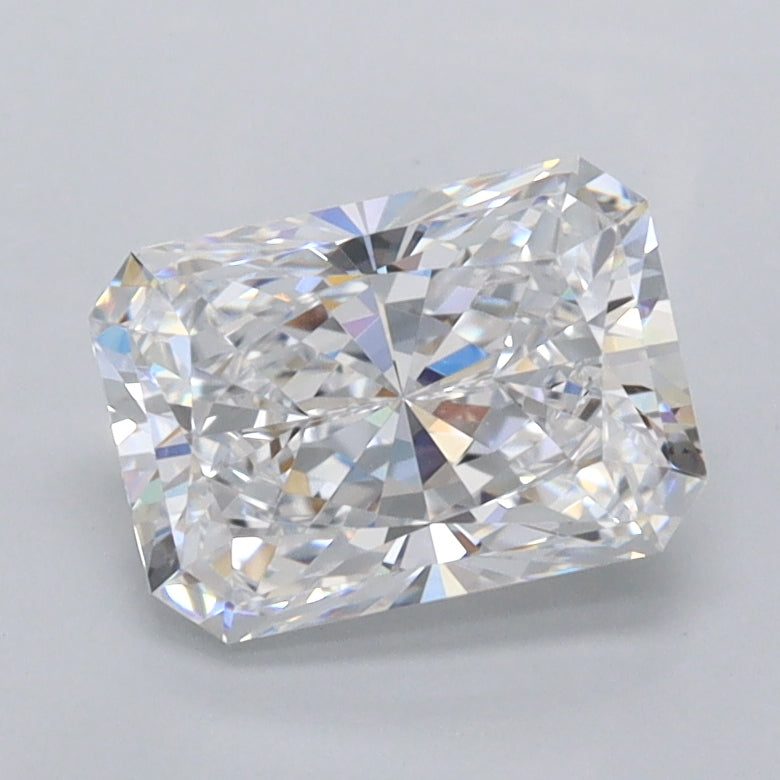 1.48 Carat Radiant Shaped, Excellent Cut, D Color, VVS2 Clarity, IGI Certified Lab Grown Diamond