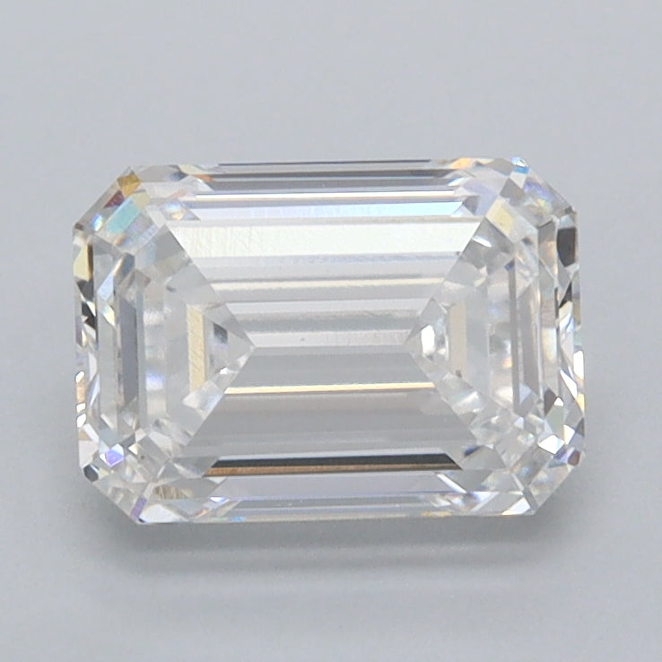 1.57 Carat Emerald Shaped, Ideal Cut, E Color, VVS2 Clarity, IGI Certified Lab Grown Diamond