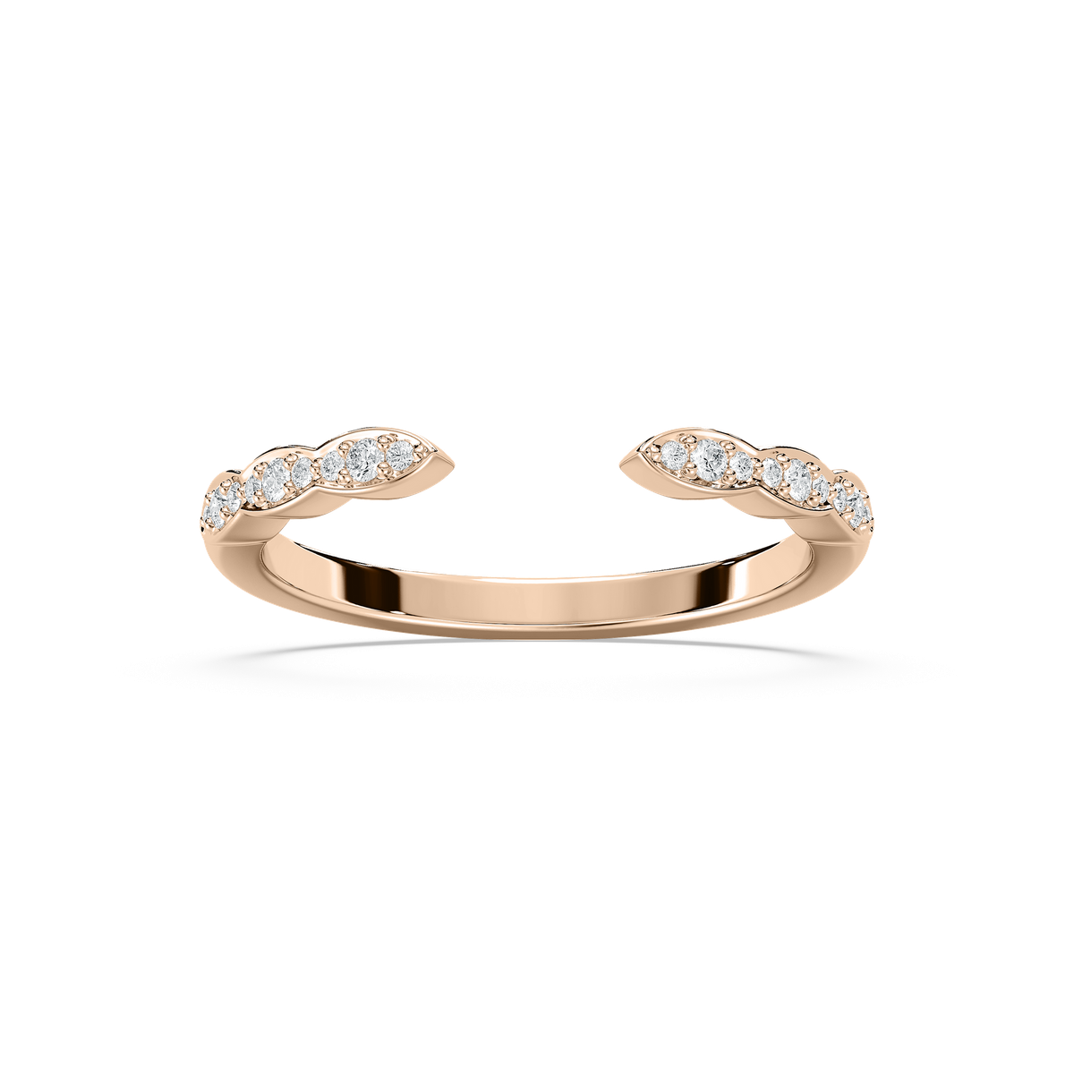 Gaia Open Wedding Band in Rose Gold