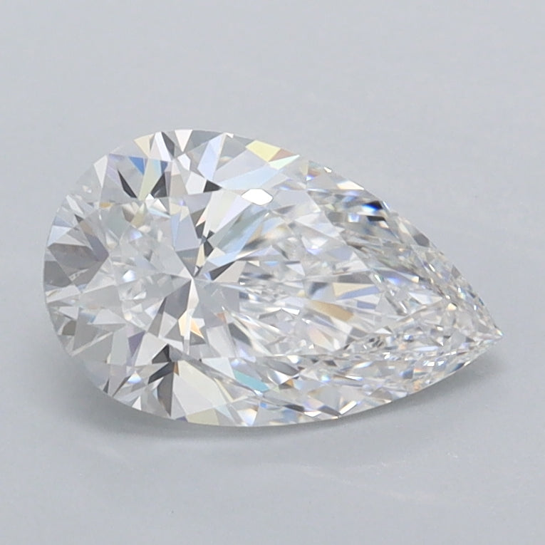 1.01 Carat Pear Shaped, Excellent Cut, D Color, VVS2 Clarity, IGI Certified Lab Grown Diamond