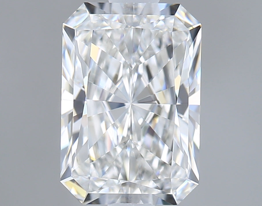 1.52 Carat Radiant Shaped, Ideal Cut, E Color, VVS1 Clarity, IGI Certified Lab Grown Diamond