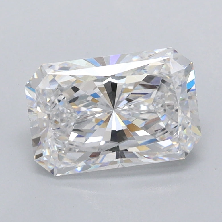 1.37 Carat Radiant Shaped, Excellent Cut, D Color, VVS2 Clarity, IGI Certified Lab Grown Diamond