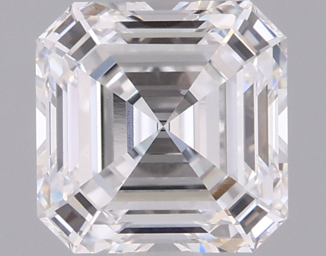 1.55 Carat Asscher Shaped, Ideal Cut, E Color, VVS2 Clarity, IGI Certified Lab Grown Diamond