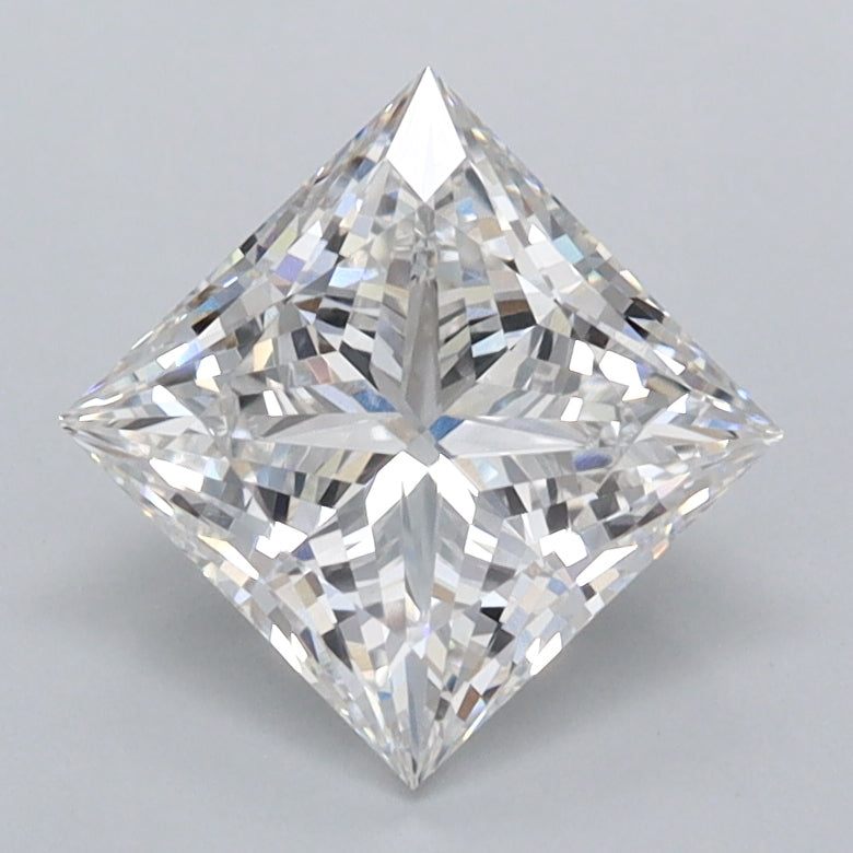 1.55 Carat Princess Shaped, Ideal Cut, D Color, VVS2 Clarity, IGI Certified Lab Grown Diamond