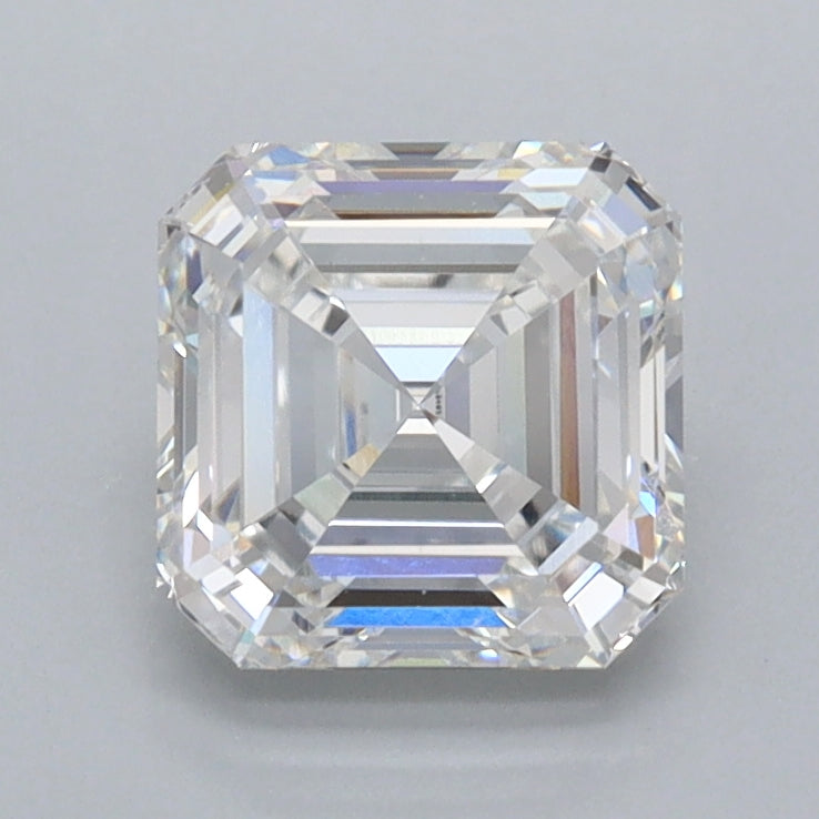 1.55 Carat Asscher Shaped, Excellent Cut, E Color, VVS2 Clarity, IGI Certified Lab Grown Diamond