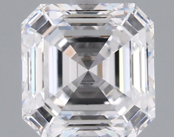 1.55 Carat Asscher Shaped, Ideal Cut, E Color, VVS1 Clarity, IGI Certified Lab Grown Diamond