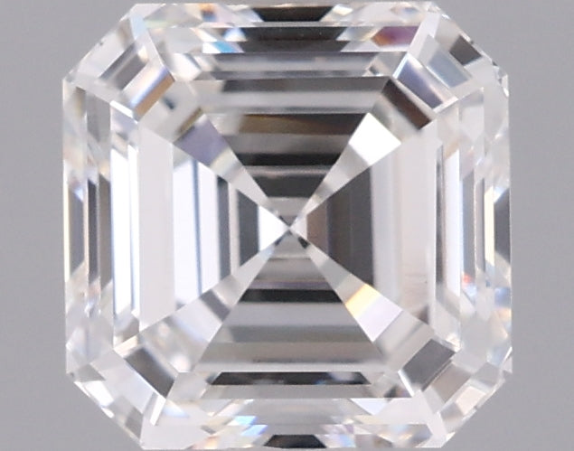 1.55 Carat Asscher Shaped, Ideal Cut, E Color, VVS2 Clarity, IGI Certified Lab Grown Diamond