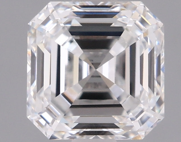 1.55 Carat Asscher Shaped, Ideal Cut, E Color, VVS2 Clarity, IGI Certified Lab Grown Diamond