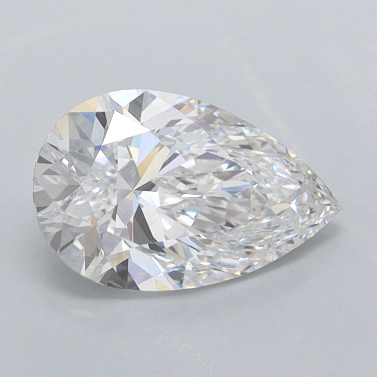 1.04 Carat Pear Shaped, Ideal Cut, D Color, VVS2 Clarity, IGI Certified Lab Grown Diamond