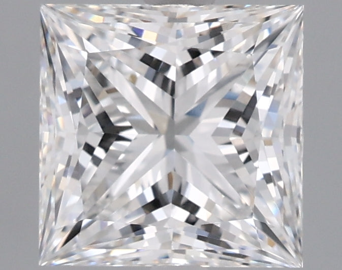 2.07 Carat Princess Shaped, Ideal Cut, E Color, VVS2 Clarity, IGI Certified Lab Grown Diamond