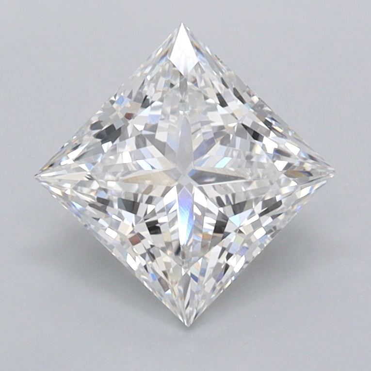 1.29 Carat Princess Shaped, Ideal Cut, D Color, VVS2 Clarity, IGI Certified Lab Grown Diamond