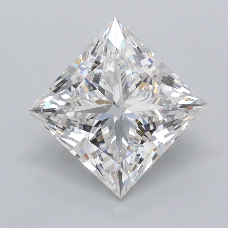 1.27 Carat Princess Shaped, Ideal Cut, E Color, VVS2 Clarity, IGI Certified Lab Grown Diamond