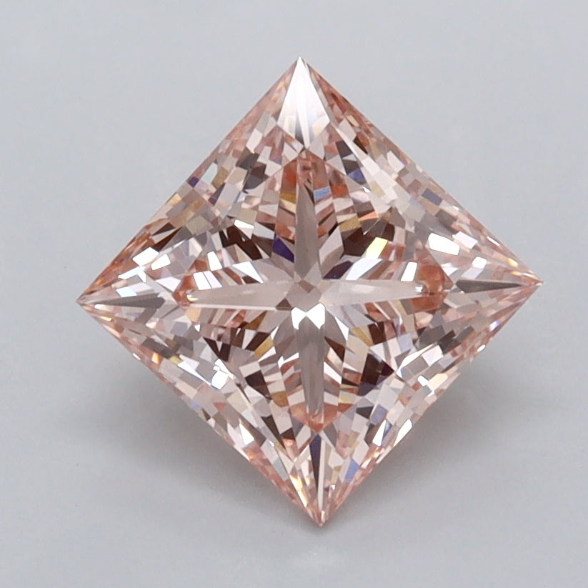 1.57 Carat Princess Shaped, Ideal Cut, VVS2 Clarity, IGI Certified Lab Grown Diamond