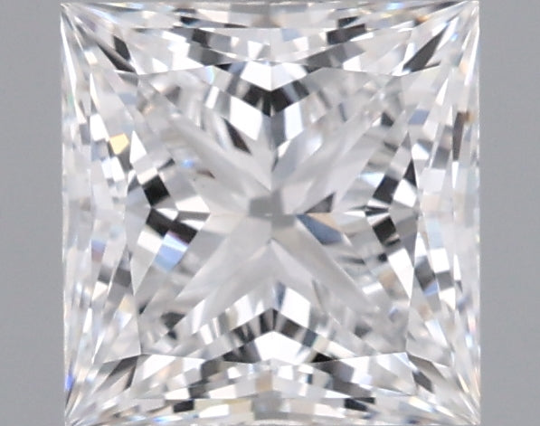 1.55 Carat Princess Shaped, Ideal Cut, D Color, VVS2 Clarity, IGI Certified Lab Grown Diamond