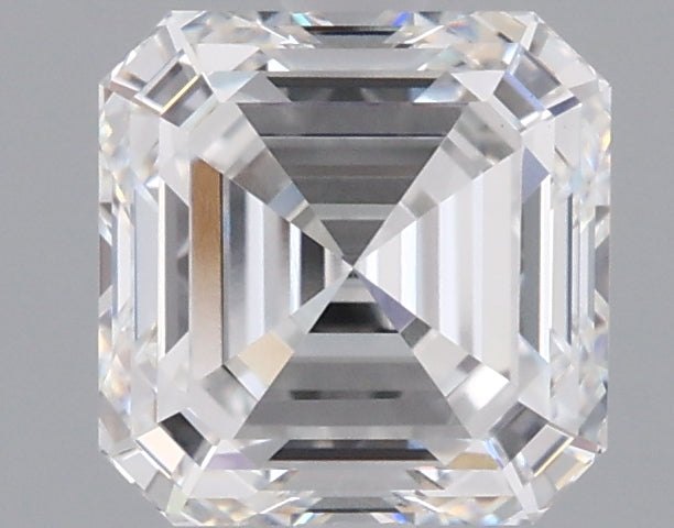1.57 Carat Asscher Shaped, Ideal Cut, E Color, VVS2 Clarity, IGI Certified Lab Grown Diamond