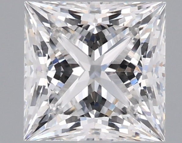 1.57 Carat Princess Shaped, Ideal Cut, E Color, VVS2 Clarity, IGI Certified Lab Grown Diamond