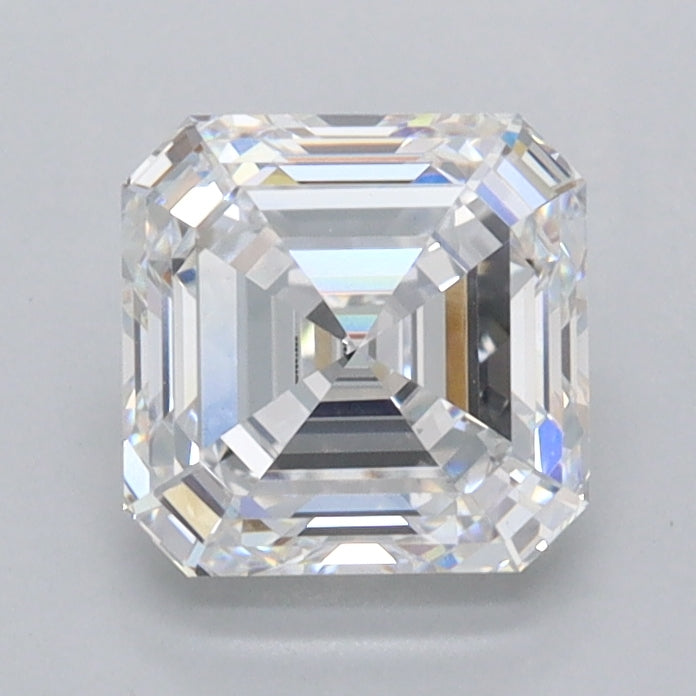1.51 Carat Asscher Shaped, Ideal Cut, D Color, VS1 Clarity, IGI Certified Lab Grown Diamond