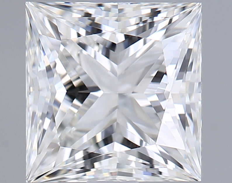 1.38 Carat Princess Shaped, Ideal Cut, E Color, VVS2 Clarity, IGI Certified Lab Grown Diamond