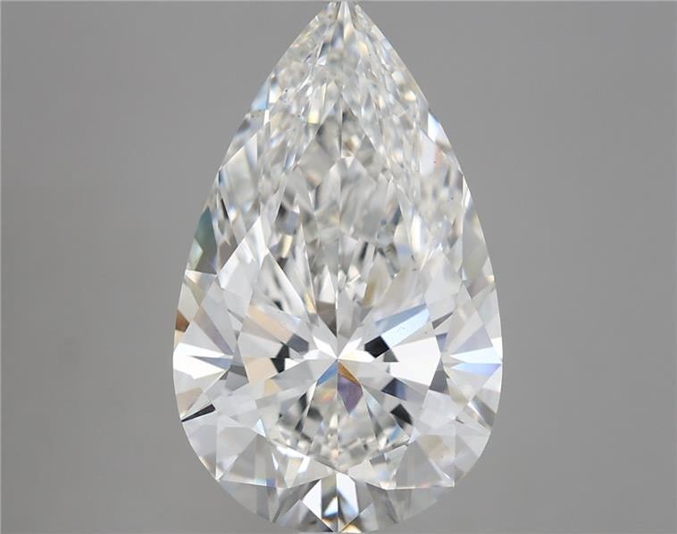 5.58 Carat Pear Shaped, Ideal Cut, E Color, VS2 Clarity, IGI Certified Lab Grown Diamond