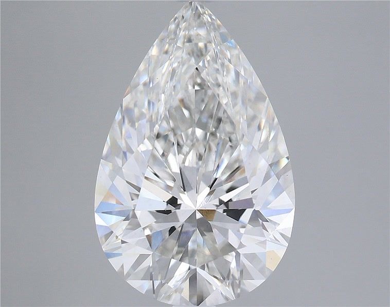 4.83 Carat Pear Shaped, Ideal Cut, F Color, VS1 Clarity, IGI Certified Lab Grown Diamond