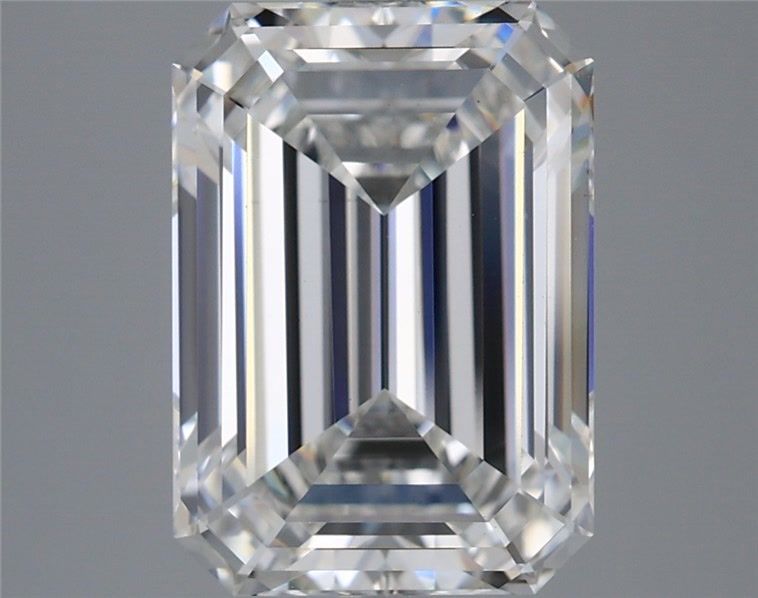 5.59 Carat Emerald Shaped, Ideal Cut, F Color, VS1 Clarity, IGI Certified Lab Grown Diamond