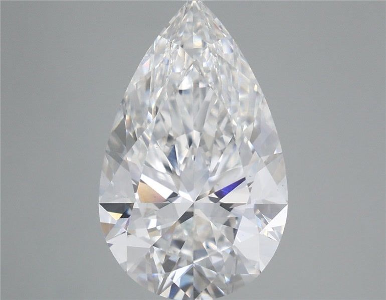 5.44 Carat Pear Shaped, Ideal Cut, E Color, VS2 Clarity, IGI Certified Lab Grown Diamond