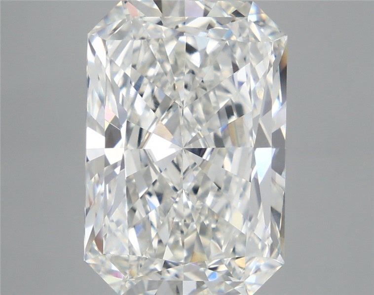 7.58 Carat Radiant Shaped, Ideal Cut, F Color, VVS2 Clarity, IGI Certified Lab Grown Diamond
