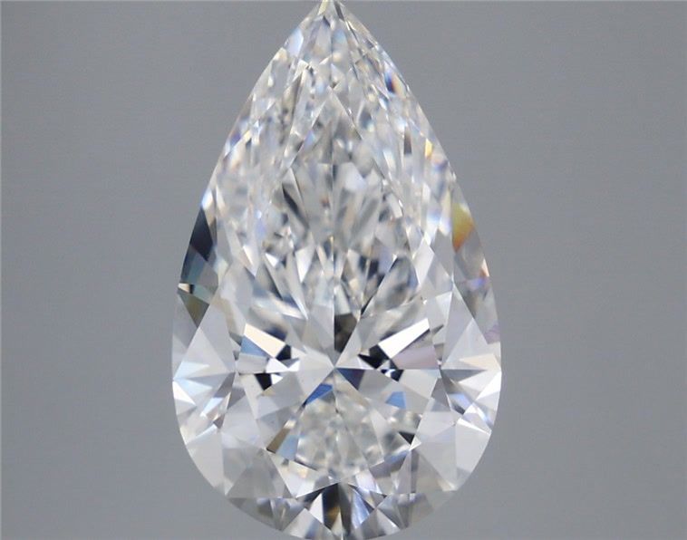 4.58 Carat Pear Shaped, Ideal Cut, E Color, VS1 Clarity, IGI Certified Lab Grown Diamond