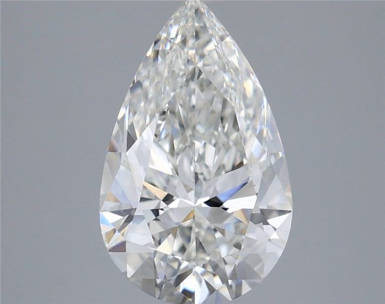 3.56 Carat Pear Shaped, Ideal Cut, F Color, VVS2 Clarity, IGI Certified Lab Grown Diamond