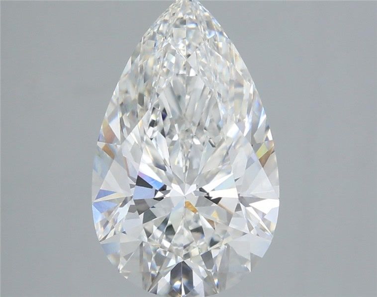 3.55 Carat Pear Shaped, Excellent Cut, F Color, VVS2 Clarity, IGI Certified Lab Grown Diamond