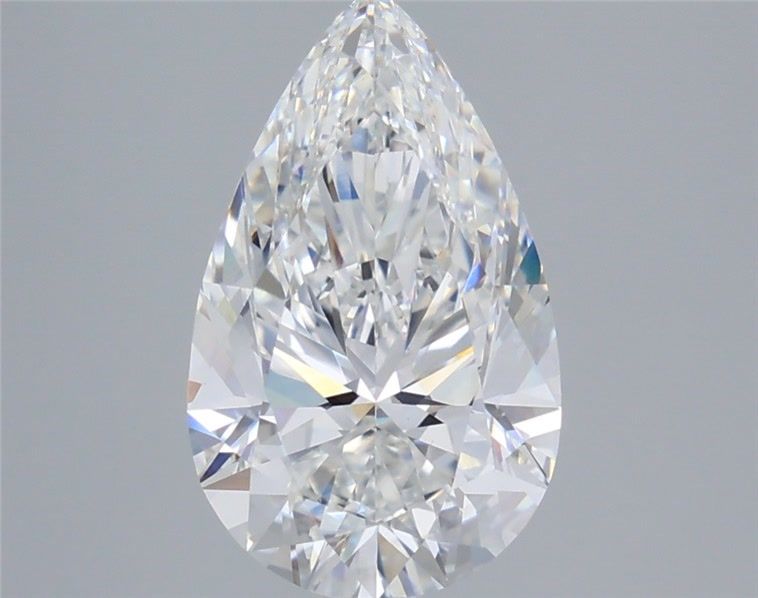 3.58 Carat Pear Shaped, Excellent Cut, E Color, VVS2 Clarity, IGI Certified Lab Grown Diamond