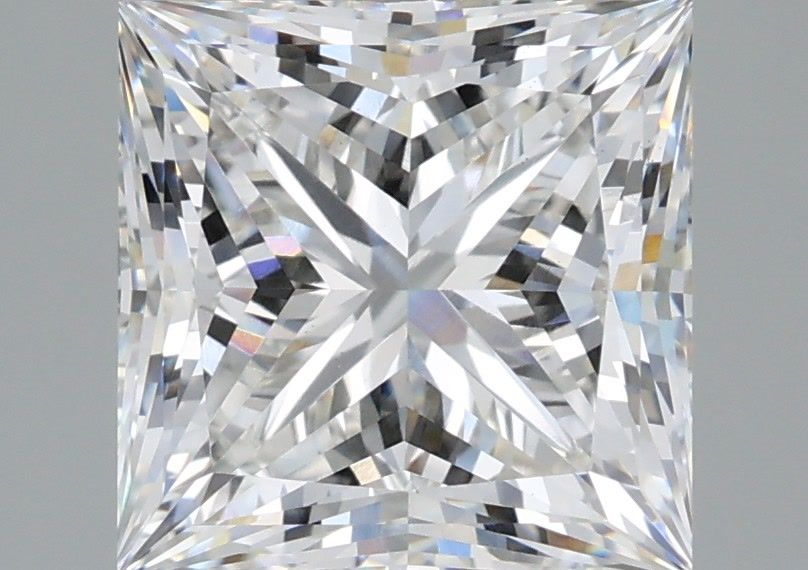 4.05 Carat Princess Shaped, Ideal Cut, F Color, VVS2 Clarity, IGI Certified Lab Grown Diamond