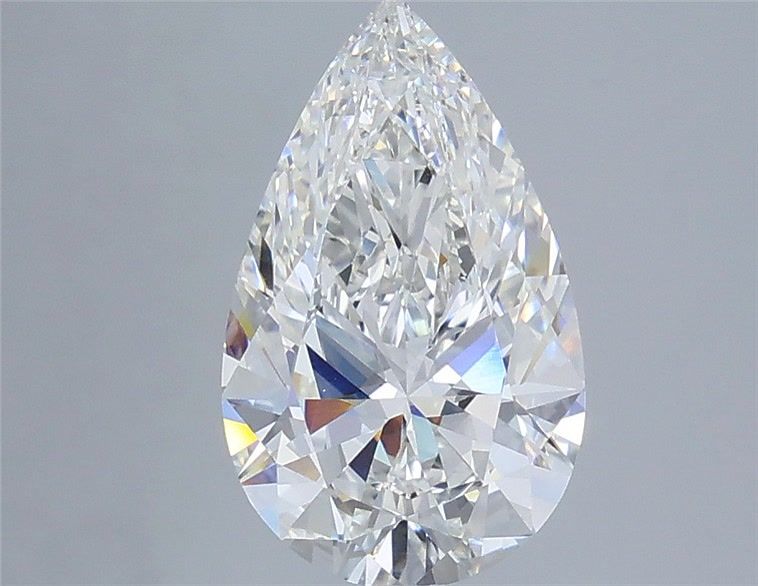 2.77 Carat Pear Shaped, Ideal Cut, G Color, VVS2 Clarity, IGI Certified Lab Grown Diamond