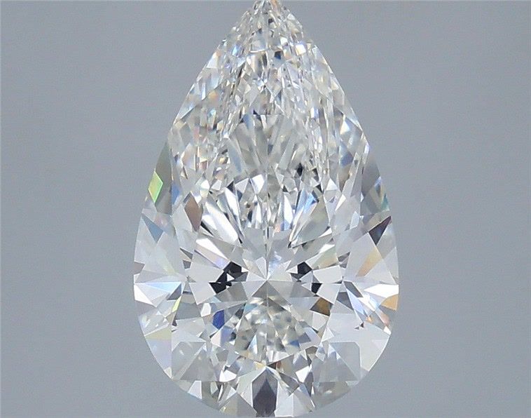 3.56 Carat Pear Shaped, Ideal Cut, F Color, VVS2 Clarity, IGI Certified Lab Grown Diamond