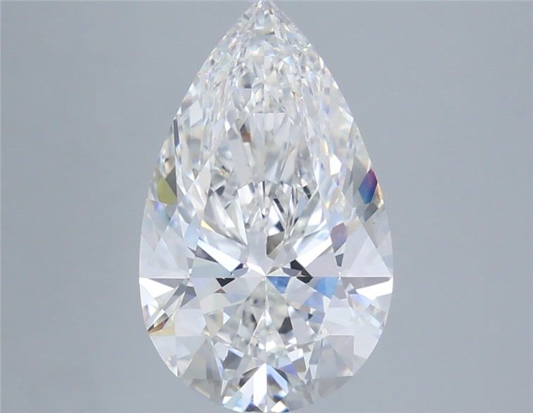 3.48 Carat Pear Shaped, Ideal Cut, F Color, VS1 Clarity, IGI Certified Lab Grown Diamond