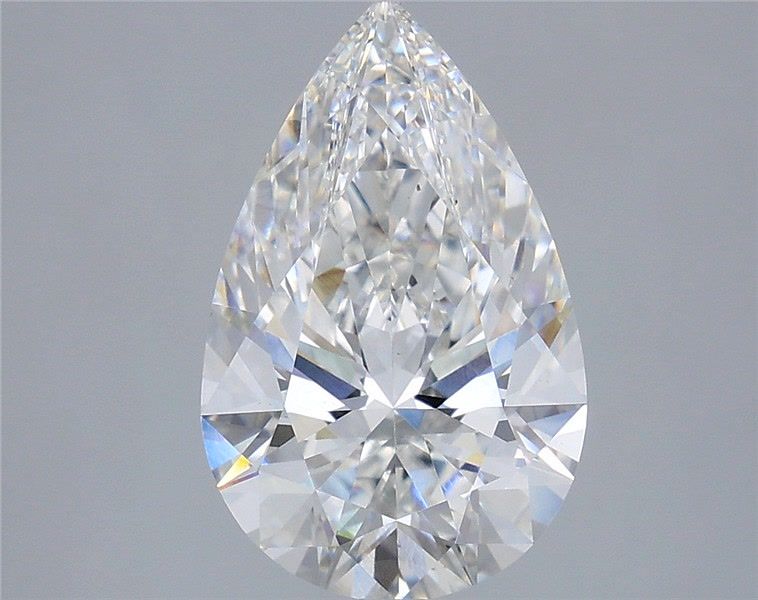 3.57 Carat Pear Shaped, Excellent Cut, F Color, VS1 Clarity, IGI Certified Lab Grown Diamond