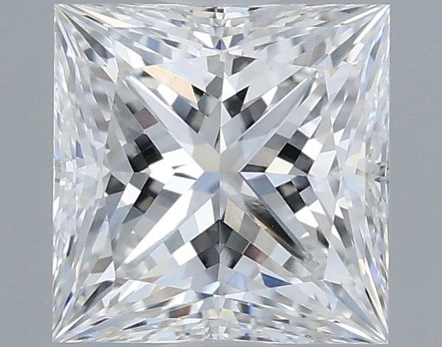 1.56 Carat Princess Shaped, Ideal Cut, D Color, VVS2 Clarity, IGI Certified Lab Grown Diamond