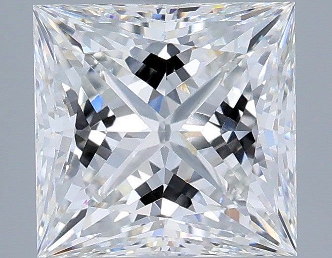 2.57 Carat Princess Shaped, Ideal Cut, E Color, VVS2 Clarity, IGI Certified Lab Grown Diamond