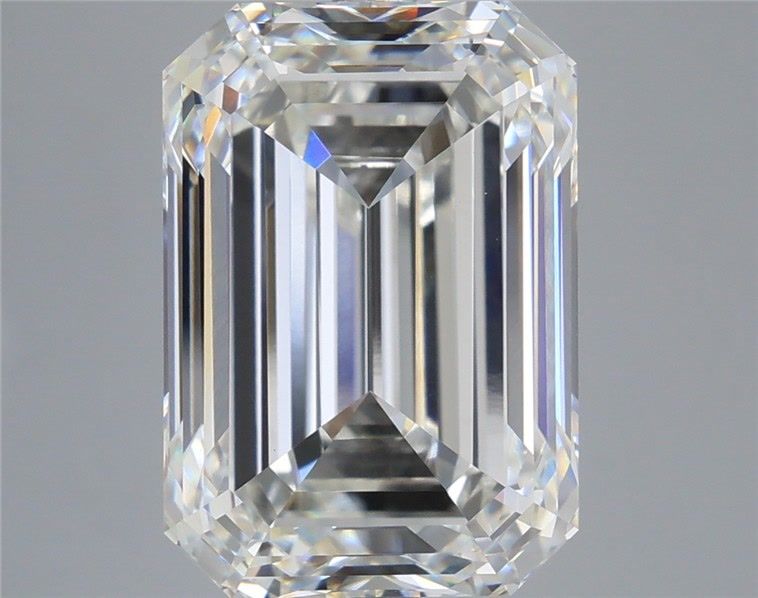 8.85 Carat Emerald Shaped, Ideal Cut, F Color, VVS2 Clarity, IGI Certified Lab Grown Diamond