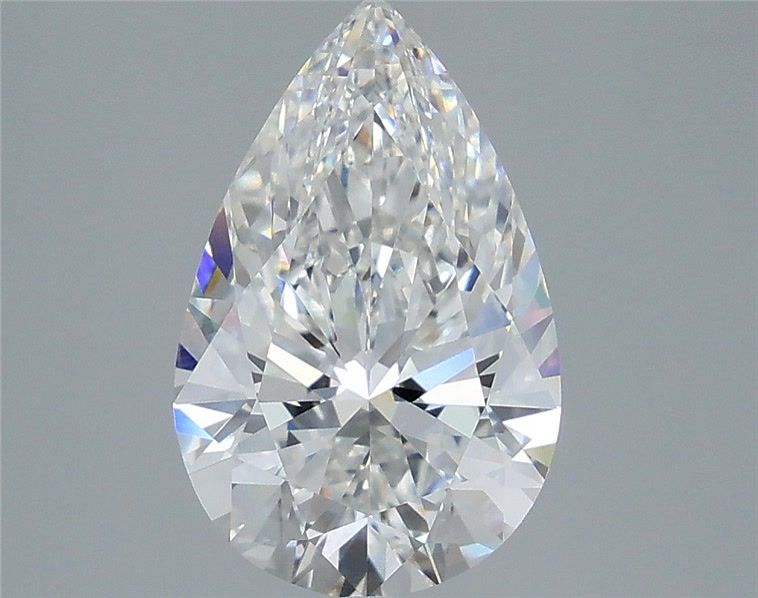 3.58 Carat Pear Shaped, Ideal Cut, F Color, VVS2 Clarity, IGI Certified Lab Grown Diamond