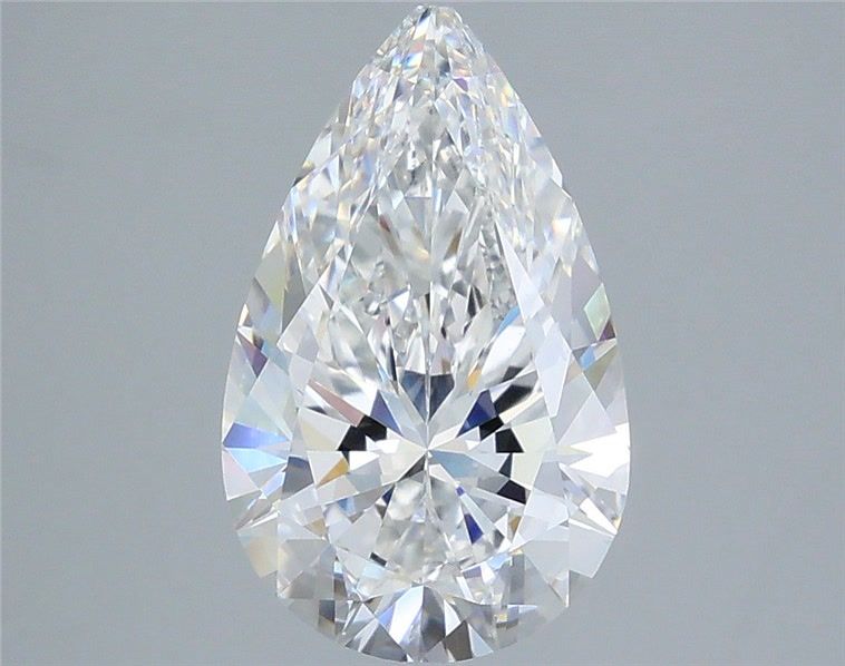 3.31 Carat Pear Shaped, Ideal Cut, E Color, VVS2 Clarity, IGI Certified Lab Grown Diamond