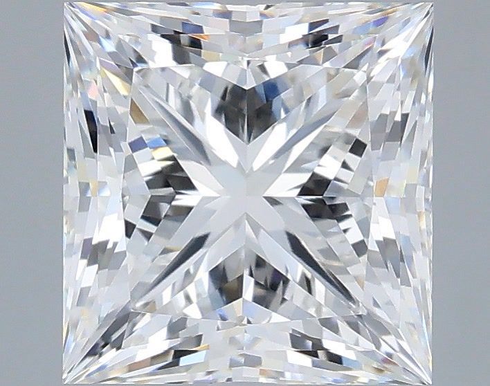 3.52 Carat Princess Shaped, Excellent Cut, E Color, VVS2 Clarity, IGI Certified Lab Grown Diamond