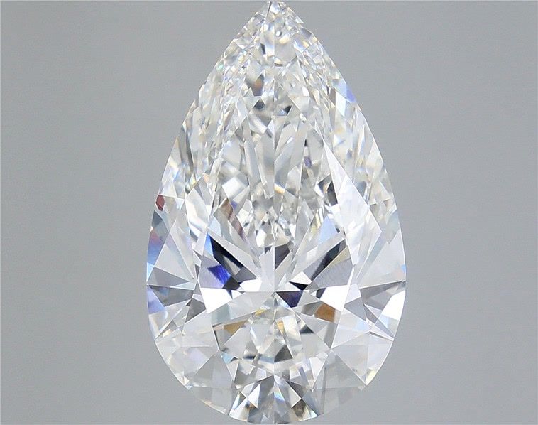 8.52 Carat Pear Shaped, Ideal Cut, F Color, VVS2 Clarity, IGI Certified Lab Grown Diamond